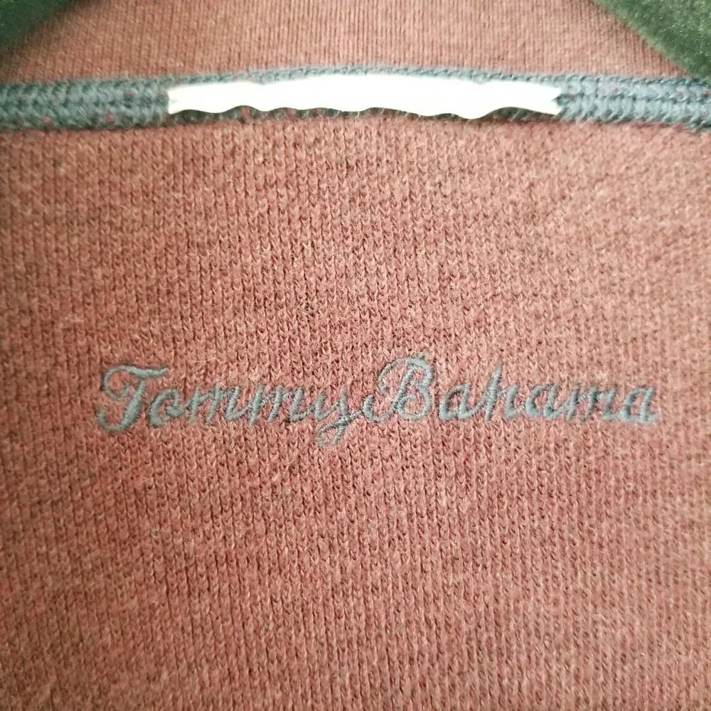 Tommy Bahama Mens Pullover Quarter Zip Sweater Shirt Size L